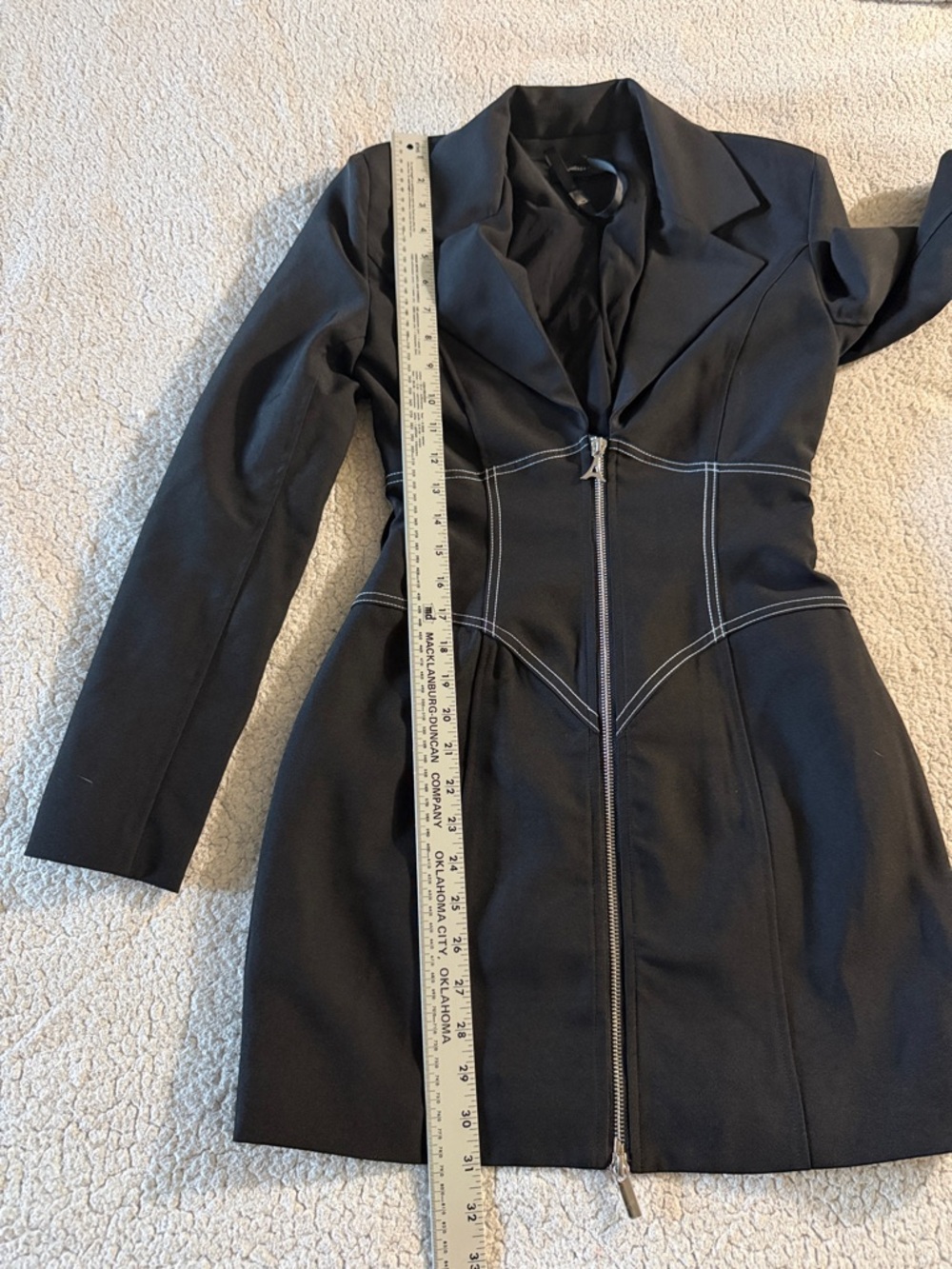 Maniere De Voir Corset Black Mini Blazer Dress Size 2 - Picture 6 of 8